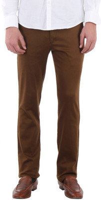 

Routeen Slim Fit Men's Gold Trousers, Dark khakhi