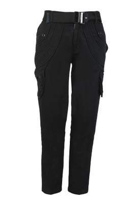 

Awack Slim Fit Boys Black Trousers