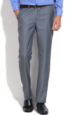 

Arrow Regular Fit Men's Grey Trousers, White
