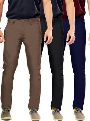 

Uber Urban Rocky Slim Fit Men's Brown, Black, Blue Trousers, Black;blue;brown