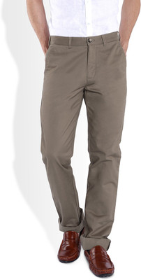 

Parx Slim Fit Men's Brown Trousers