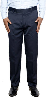 Tullis Regular Fit Men Dark Blue Trousers