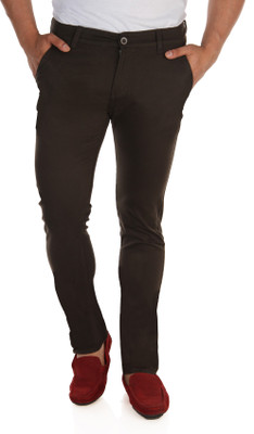 

Fever Slim Fit Men's Black Trousers, Green