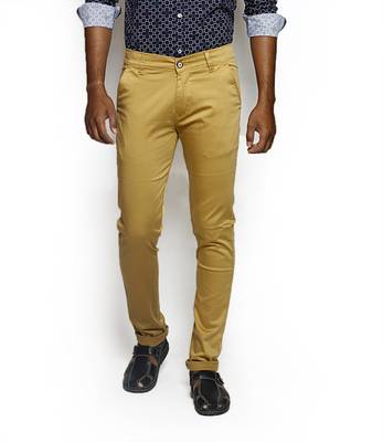 Bdow Fashion Collection Slim Men's Yellow Jeans