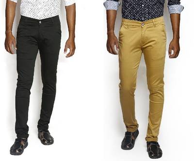 Bdow Fashion Collection Slim Men's Dark Green, Yellow Jeans