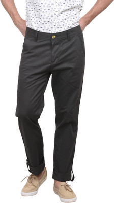 Srota Slim Fit Men Cream Trousers