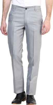 

Bukkl Slim Fit Men's Grey Trousers