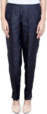 

IndiWeaves Slim Fit Women's Black Trousers