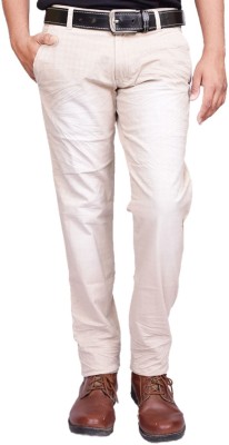 BRITISH TERMINAL Regular Fit Men White Trousers