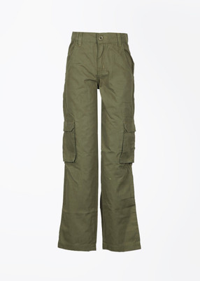 

People Regular Fit Boys Green Trousers