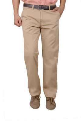 STUDIO NEXX Regular Fit Men Beige Trousers