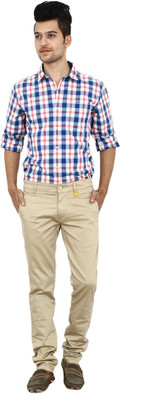

Carbon Slim Fit Men's Beige Trousers