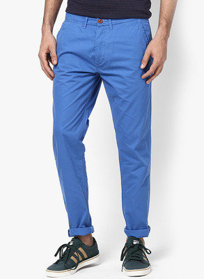 

Jack & Jones Slim Fit Men's Beige Trousers, Blue dark