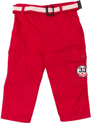 

ChildKraft Regular Fit Baby Boys Red Trousers