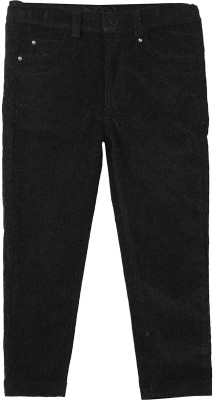 Buy TINY GIRL Black Solid Denim Regular Fit Girls Party Wear Pants   Shoppers Stop