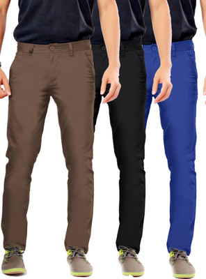 

Uber Urban Rocky Slim Fit Men's Brown, Black, Blue Trousers, Black;blue;brown