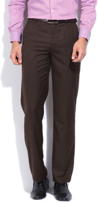 John Players Regular Fit Men's Brown Trousers, 1a2