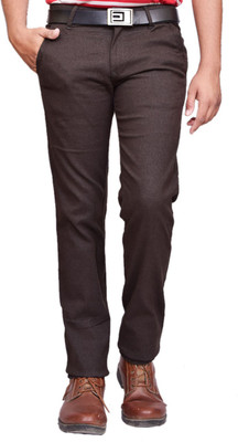 

British Terminal Slim Fit Men's Brown Trousers, Coffee