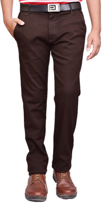 

British Terminal Slim Fit Men's Brown Trousers, Coffee