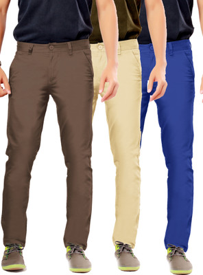 

Uber Urban Rocky Slim Fit Men's Brown, Beige, Blue Trousers, Beige;blue;brown
