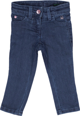 

United Colors of Benetton. Slim Fit Girls Blue Trousers, 901