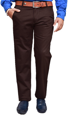

British Terminal Slim Fit Men's Brown Trousers, Coffee