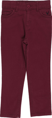 

Allen Solly Junior Boys Maroon Trousers, Red