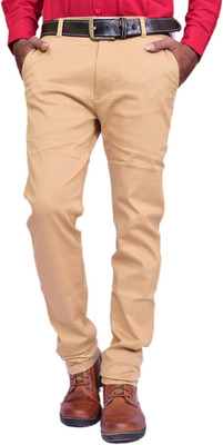 

British Terminal Chinos Skinny Fit Men's Yellow Trousers, Khakhi