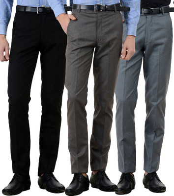 American-Elm Slim Fit Men Multicolor Trousers American-Elm Slim Fit Men Multicolor Trousers