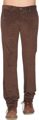 Thinc Premier Slim Fit Men Brown Trousers