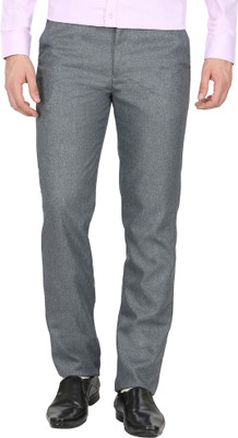 INSPIRE Slim Fit Men Grey Trousers