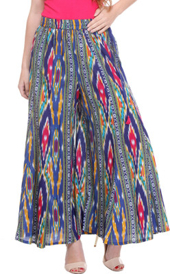 

JT International Regular Fit Women Blue, Brown Trousers
