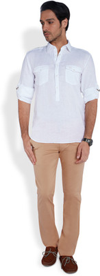 

Parx Slim Fit Men's Orange Trousers