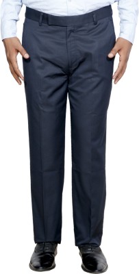 Tullis Regular Fit Men Dark Blue Trousers