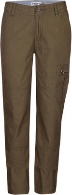 

Gini & Jony Regular Fit Baby Boys Brown Trousers, Dark olive(c157)