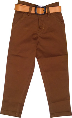 

Shanti Store Slim Fit Boys Brown Trousers, Cotton