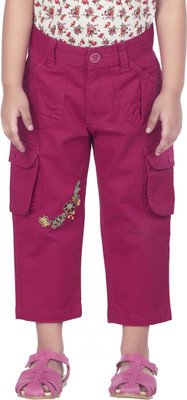 

SuperYoung Slim Fit Girls Pink Trousers, Fuschia