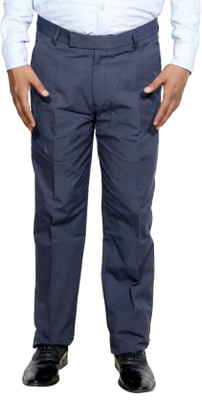 Tullis Regular Fit Men Grey Trousers