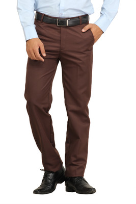 

Feels Good Regular Fit Men's Brown Trousers