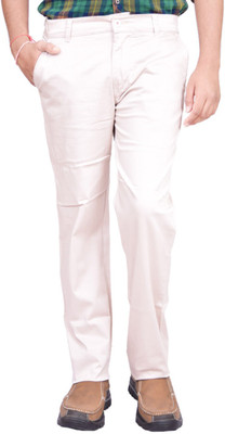 

British Terminal Slim Fit Men's White Trousers
