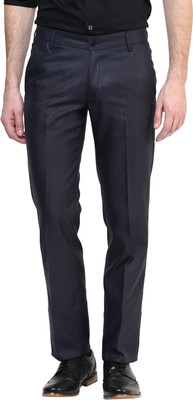 

Bukkl Slim Fit Men's Blue Trousers