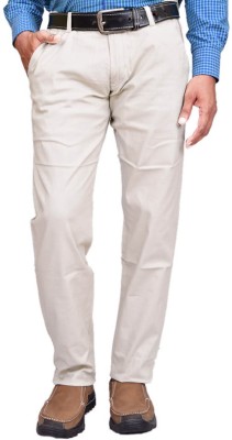 BRITISH TERMINAL Slim Fit Men White Trousers