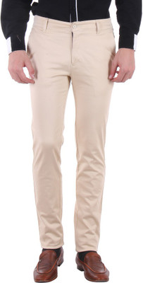 

Routeen Slim Fit Men's Beige Trousers, Foam beige