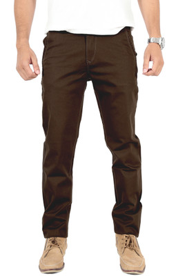 

Uber Urban Regular Fit Men Brown Trousers, Choco