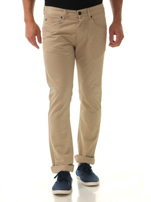 Jack & Jones Slim Fit Men's Beige Trousers, White pepper