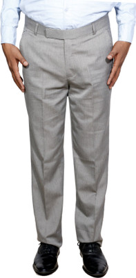 Tullis Regular Fit Men Grey Trousers