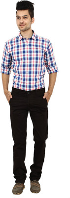 

Carbon Slim Fit Men's Brown Trousers, Coffee