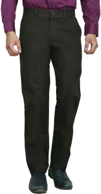 

Studio Nexx Regular Fit Men's Dark Green Trousers, Military green