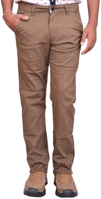 

British Terminal Slim Fit Men's Beige Trousers, Khaki
