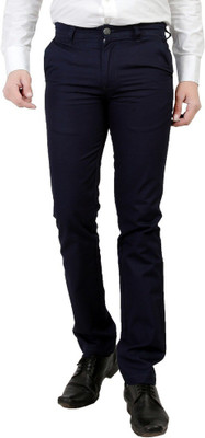 

Wood Slim Fit Men's Dark Blue Trousers, Darkblue